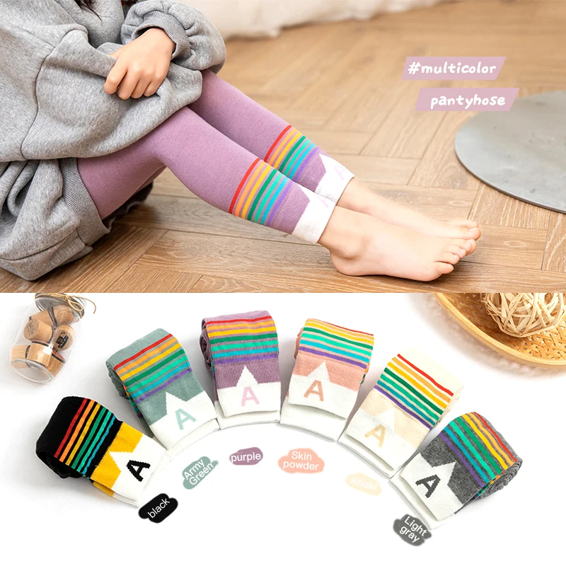 New Children's Pantyhose Color Matching Rainbow Baby Nine-point Pants Letters Girls Leggings Dance Tights A Pair Baby Socks
New Children's Pantyhose Color Matching Rainbow Baby Nine-point Pants Letters Girls Leggings Dance Tights A Pair Baby Socks