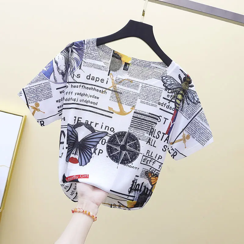 2021 spring and summer new ice silk short sleeve T-shirt slim slim and breathable cool print bottom shirt casual top
2021 spring and summer new ice silk short sleeve T-shirt slim slim and breathable cool print bottom shirt casual top