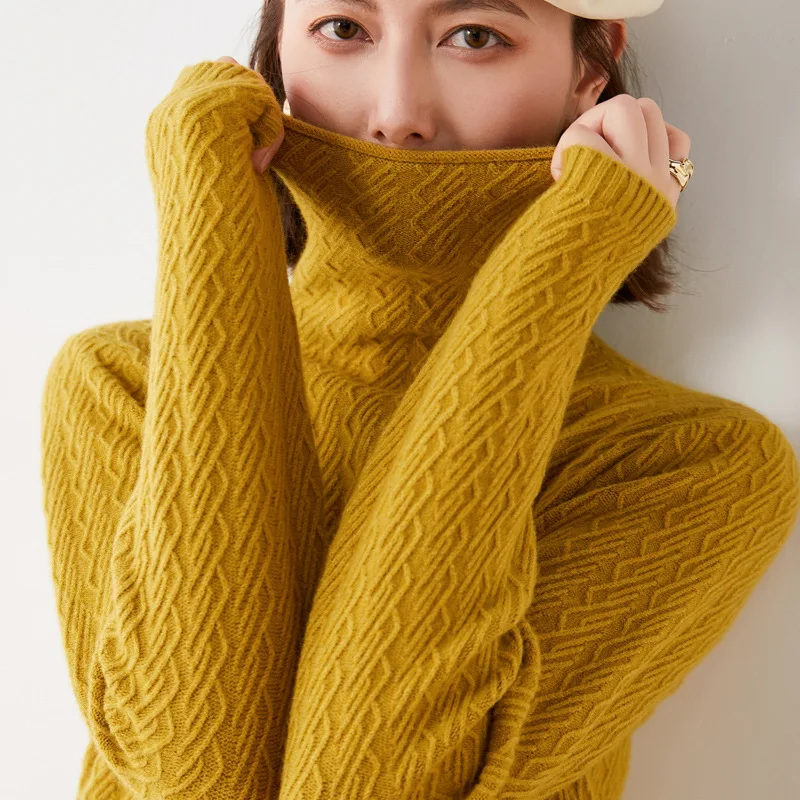 New 2021 Autumn and Winter Zipper Yellow Pullover Pure Color Wool Temperament Commuter High Neck Viscose Knit Korean Base Shirt
New 2021 Autumn and Winter Zipper Yellow Pullover Pure Color Wool Temperament Commuter High Neck Viscose Knit Korean Base Shirt