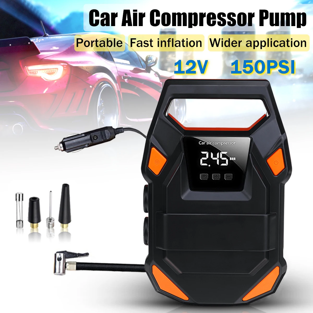 12 В 150 PSI HF DC Цифровой портативный мини автомобильный насос для колес и шин надувной насос воздушный компрессор электрическая надувная машин...
12 В 150 PSI HF DC Цифровой портативный мини автомобильный насос для колес и шин надувной насос воздушный компрессор электрическая надувная машин...