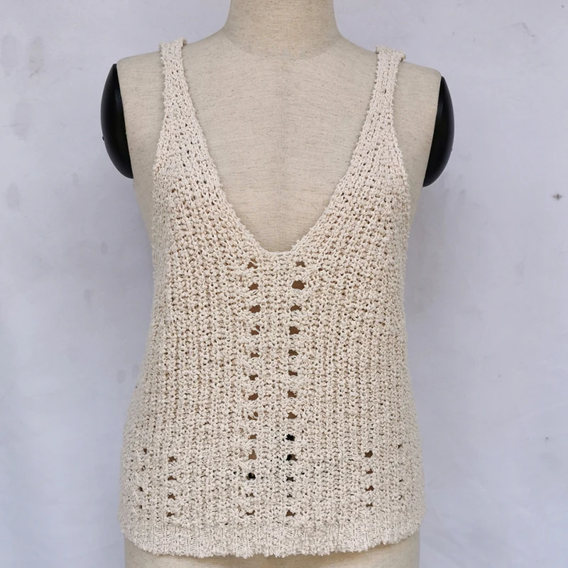 QUEVOON Ladies Deep V Knitted Summer Tops Loosed Sexy Hollow Out Camis Tops Fashion Women's Casual Beach Straped Tanks Tops
QUEVOON Ladies Deep V Knitted Summer Tops Loosed Sexy Hollow Out Camis Tops Fashion Women's Casual Beach Straped Tanks Tops