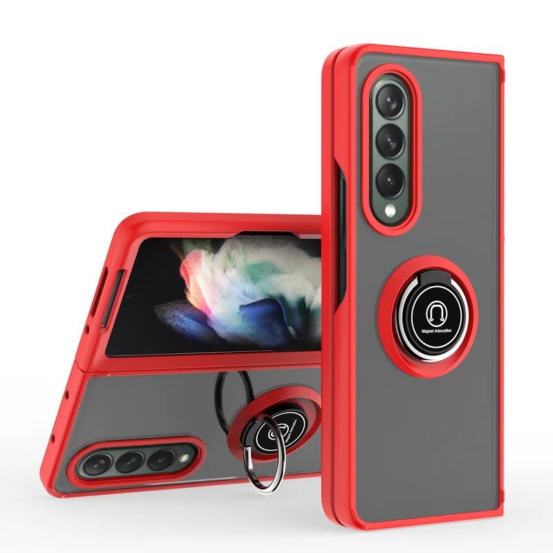Magnetic Ring Holder Case For Samsung Z Fold 3 Shockproof Lens Protective Soft Back Cell Phone Cover
Magnetic Ring Holder Case For Samsung Z Fold 3 Shockproof Lens Protective Soft Back Cell Phone Cover