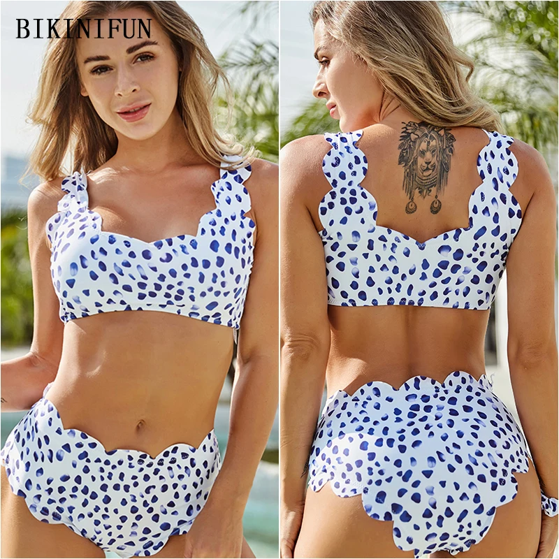 New Sexy Round Edge Swimsuit Women Polka Dot Print Swimwear Pullover Bathing Suit S-XL Girl High Waist Beachwear Bikini Set
New Sexy Round Edge Swimsuit Women Polka Dot Print Swimwear Pullover Bathing Suit S-XL Girl High Waist Beachwear Bikini Set