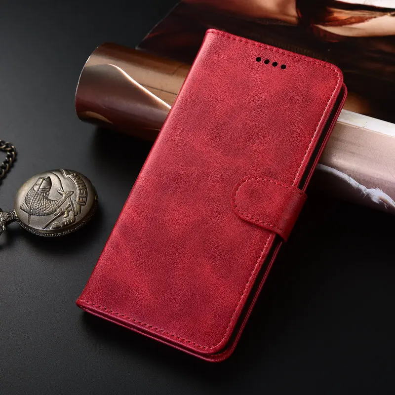Мягкий кожаный чехол-книжка в стиле ретро с магнитной застежкой для Huawei honor 7S 7X 8X 8S