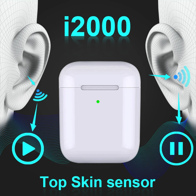 I2000 tws Bluetooth Беспроводное зарядное устройство наушники умный датчик pk W1 чип PK i30 i12