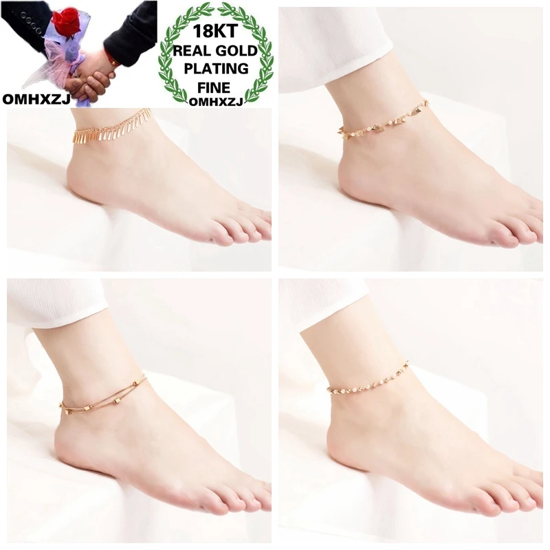 OMHXZJ Wholesale JL20 European Fashion Fine Woman Girl Party Birthday Wedding Gift Two Layers Heart Beads 18KT Gold Chain Anklet
OMHXZJ Wholesale JL20 European Fashion Fine Woman Girl Party Birthday Wedding Gift Two Layers Heart Beads 18KT Gold Chain Anklet