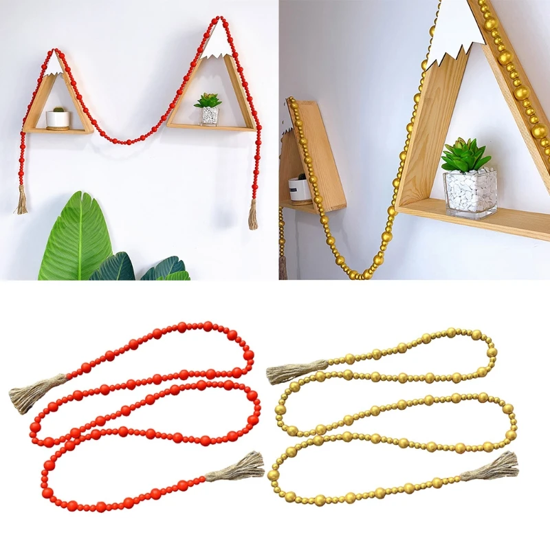 Wood Bead Tassels Garland Farmhouse Wall Hanging DIY Handmade Ornaments Kid Room Bedroom Flower Pots Home Decoration
Wood Bead Tassels Garland Farmhouse Wall Hanging DIY Handmade Ornaments Kid Room Bedroom Flower Pots Home Decoration