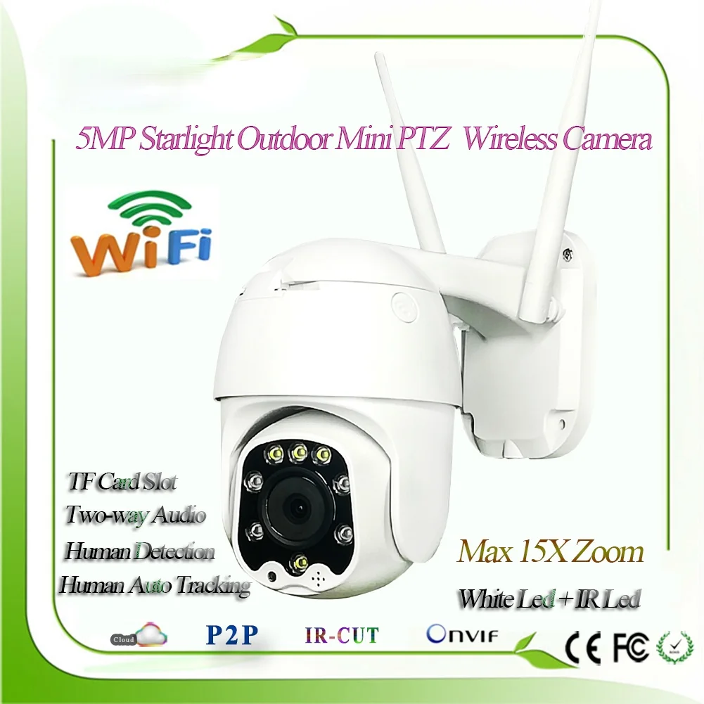 5MP Wireless 5X Zoom MINI PTZ IP WIFI Camera Speed Dome CCTV Video Security Cam ONVIF Outdoor IR 30M Two Way Audio P2P CamHi
5MP Wireless 5X Zoom MINI PTZ IP WIFI Camera Speed Dome CCTV Video Security Cam ONVIF Outdoor IR 30M Two Way Audio P2P CamHi