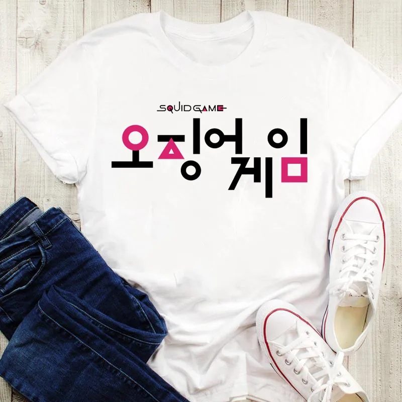 Harjuku Basic Plus Size Women's T-Shirts Summer Dress Simple Korean The Squid Game Alphabet Clothing Cheap O-Neck T Shirt
Harjuku Basic Plus Size Women's T-Shirts Summer Dress Simple Korean The Squid Game Alphabet Clothing Cheap O-Neck T Shirt