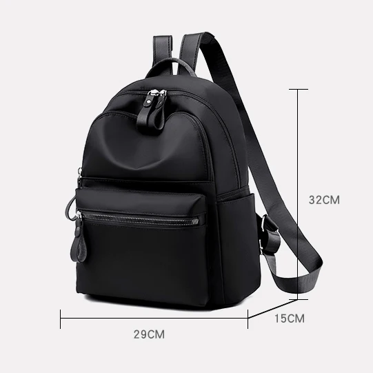 Waterproof Oxford Women Polyester Bookbag Solid Bts Backpack Softback Designer Backpacks High Quality Black | Багаж и сумки