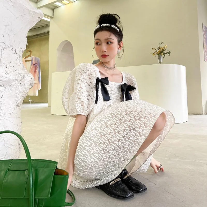 Korejepo Dresses Women Short Sleeve Loose Square Neck 2021 Summer New Retro Puff Sleeve High Waist Female Dress Sweet
Korejepo Dresses Women Short Sleeve Loose Square Neck 2021 Summer New Retro Puff Sleeve High Waist Female Dress Sweet