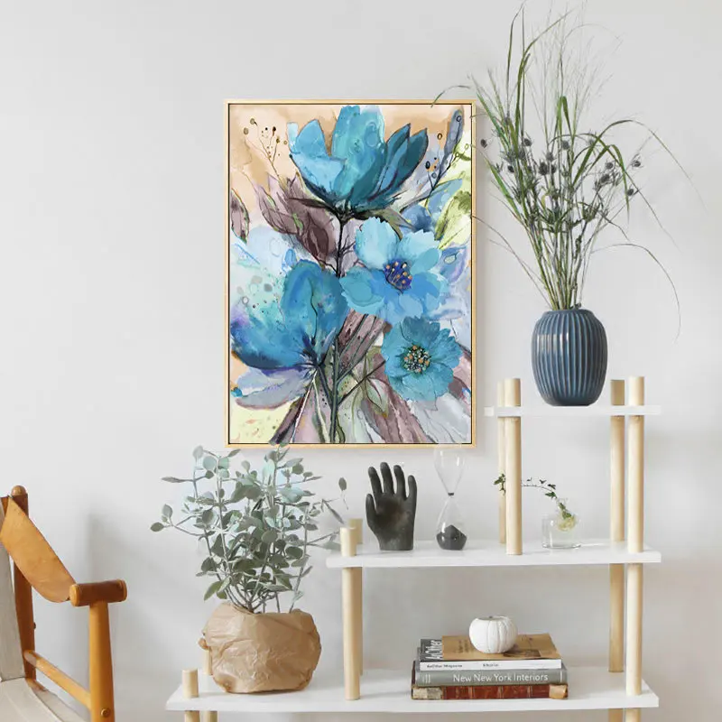 Watercolor Blue Flowers Poster Nordic Abstract Plant Canvas Painting Modern Wall Art Print Picture Aisle Living Room Decor
Watercolor Blue Flowers Poster Nordic Abstract Plant Canvas Painting Modern Wall Art Print Picture Aisle Living Room Decor