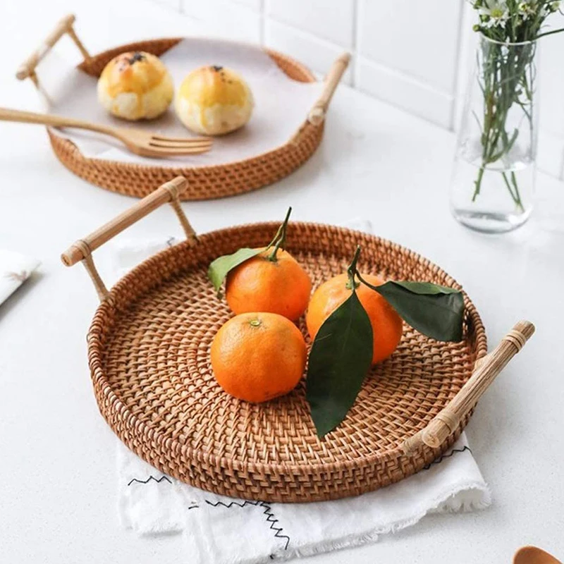 2 Pieces Of Rattan Woven Picnic Basket Portable Binaural Rattan Basket Snack Fruit Storage Basket
2 Pieces Of Rattan Woven Picnic Basket Portable Binaural Rattan Basket Snack Fruit Storage Basket