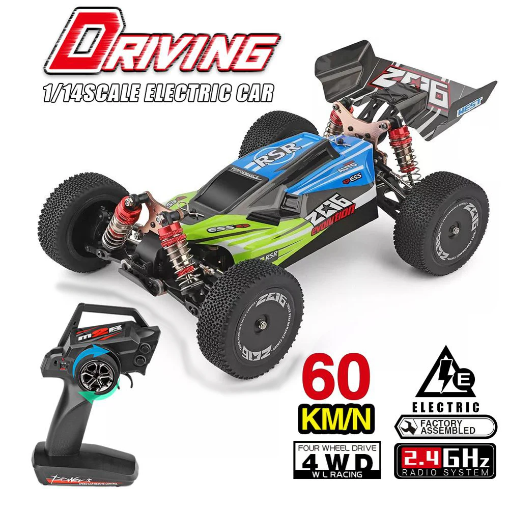 

Wltoys 144001 1/14 2.4G RC Buggy 4WD High Speed Racing RC Car Vehicle Models 60km/h RC Racing Car 550 Motor RC Off-Road Car RTR