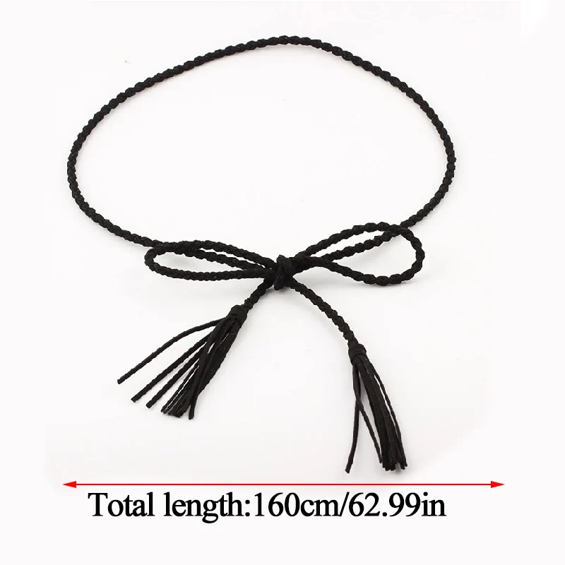 160cm Long Waist Chain Woven Tassel Tie Strap Waistband Braided Belt Rope Women Dress Decoration Cummerbunds Waist Ladies Belts
160cm Long Waist Chain Woven Tassel Tie Strap Waistband Braided Belt Rope Women Dress Decoration Cummerbunds Waist Ladies Belts