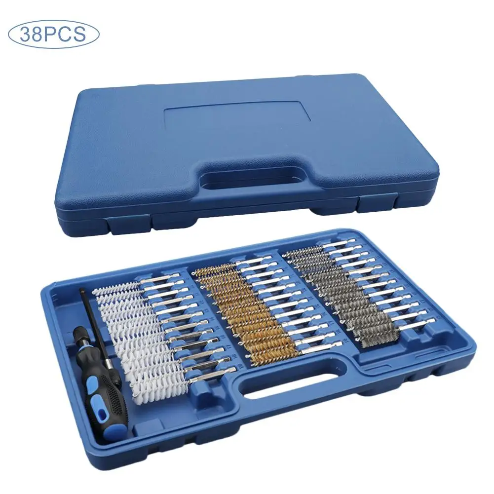 38pcs Cleaning Tube Brush Cleaning Kit Set Steel Wire Tool Set Hex Handle Wire Tool Set Hex Handle
38pcs Cleaning Tube Brush Cleaning Kit Set Steel Wire Tool Set Hex Handle Wire Tool Set Hex Handle