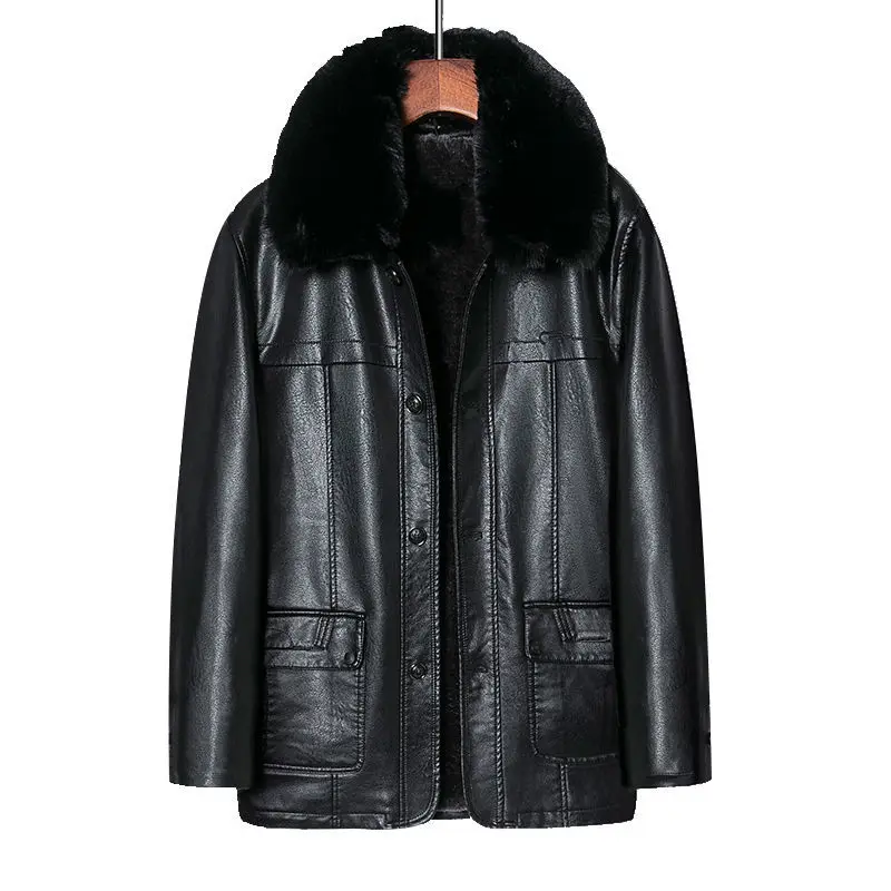 Winter New Middle-aged And Old People's New Wool Collar Medium Long Single Row ButtonThickened Warm PU Leather Clothes
Winter New Middle-aged And Old People's New Wool Collar Medium Long Single Row ButtonThickened Warm PU Leather Clothes