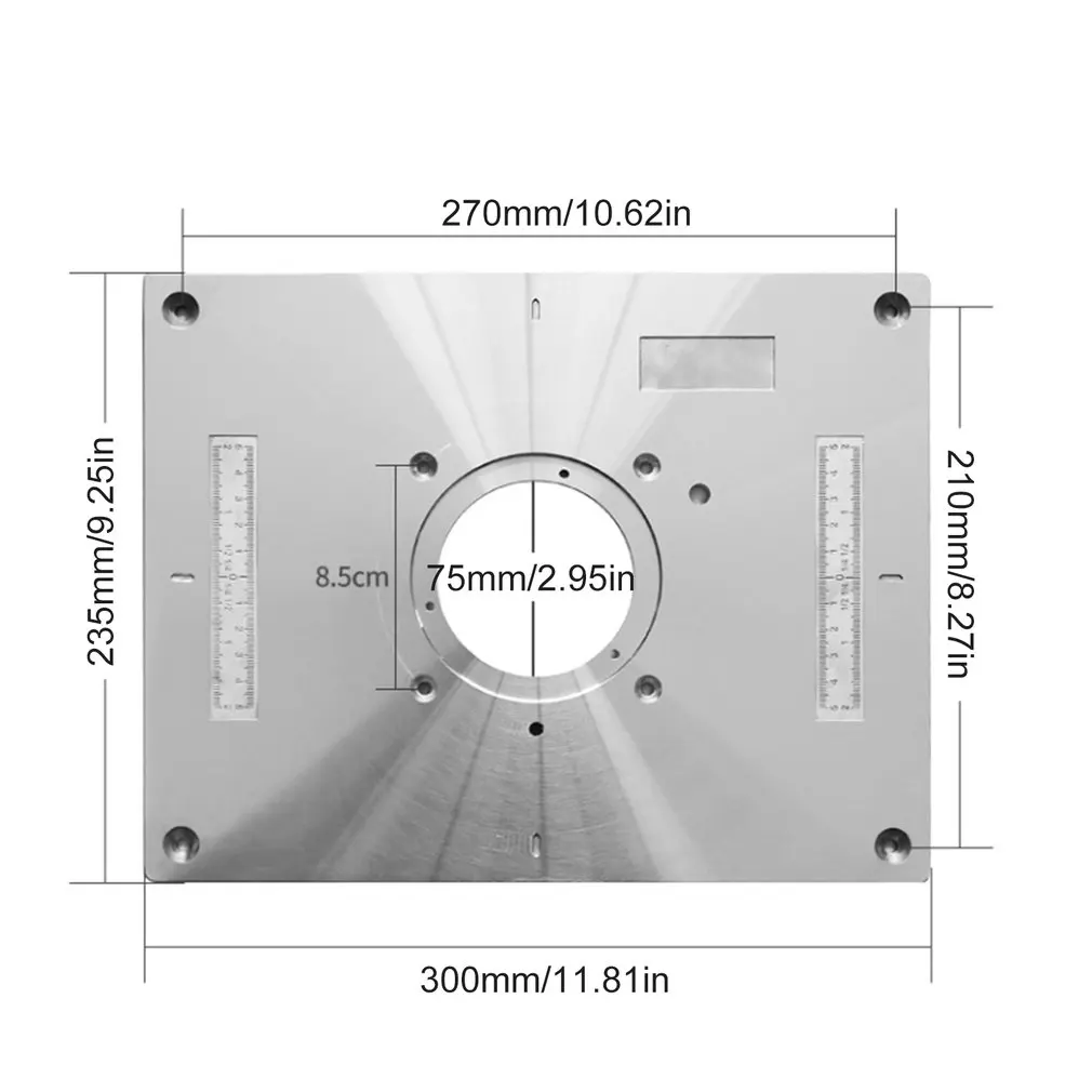Woodworking Bench Router Plate Multi-functional Aluminum Alloy Router Table Insert Plate Trimmer Engraving Machine
Woodworking Bench Router Plate Multi-functional Aluminum Alloy Router Table Insert Plate Trimmer Engraving Machine
