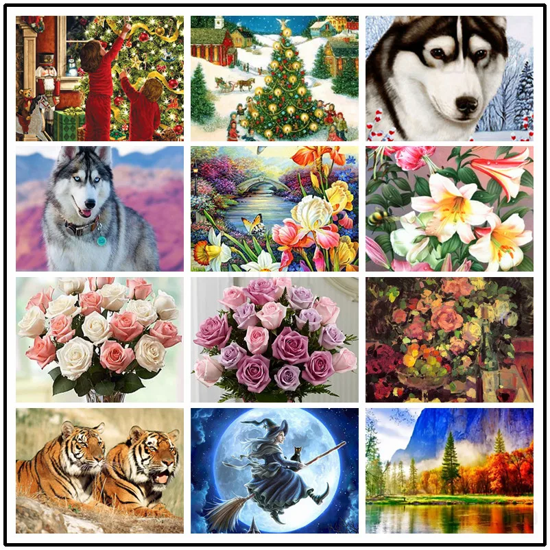 Diamond Painting Still Life Witch Husky Riding A Broom Christmas Beautiful Lilies Roses Tiger Mountain Foot Scenery Decor Poster
Diamond Painting Still Life Witch Husky Riding A Broom Christmas Beautiful Lilies Roses Tiger Mountain Foot Scenery Decor Poster