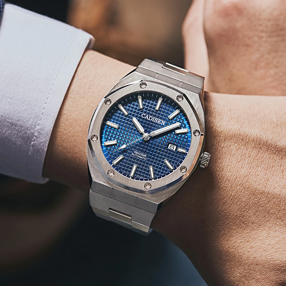 CADISEN New 42MM Men Watches Mechanical Automatic NH35A Blue Watch Men 100M Waterproof Brand Luxury Casual Business Wristwatch
CADISEN New 42MM Men Watches Mechanical Automatic NH35A Blue Watch Men 100M Waterproof Brand Luxury Casual Business Wristwatch