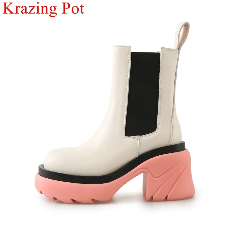 Сапоги Krazing Pot зимние из натуральной кожи на платформе с круглым носком на высоком каблуке
Сапоги Krazing Pot зимние из натуральной кожи на платформе с круглым носком на высоком каблуке