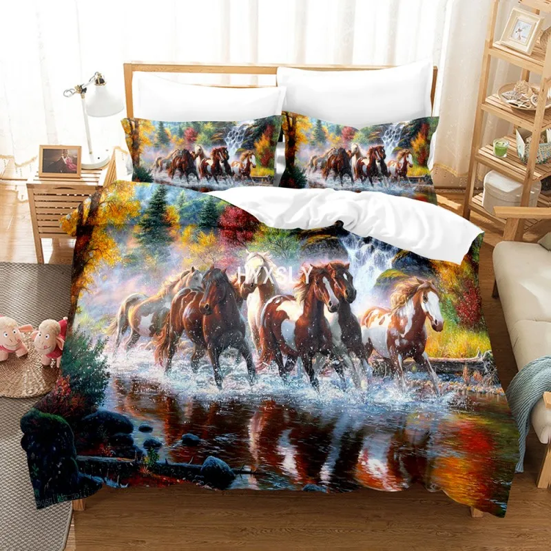 Horse Pattern Bedding Set 3D Printed Animal Design Duvet Cover Full King Queen Single Size Home Use Decor Comforter No Filling
Horse Pattern Bedding Set 3D Printed Animal Design Duvet Cover Full King Queen Single Size Home Use Decor Comforter No Filling