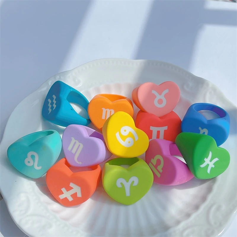 Ins Simple Style Trend Creative Love Ring Personality 12 Constellation Pattern Ring Ladies Girl Party Jewelry Accessories Gift
Ins Simple Style Trend Creative Love Ring Personality 12 Constellation Pattern Ring Ladies Girl Party Jewelry Accessories Gift