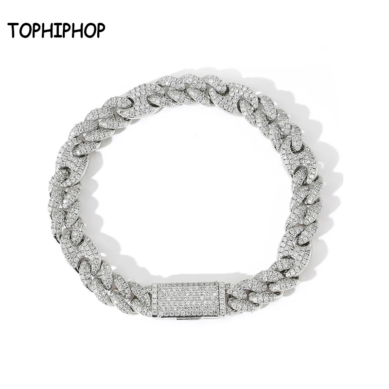 TOPHIPHOP New Hip-Hop 10mm Pig Nose Bracelet Fashion Luxury Micro-Inlaid Zircon Cuban Chain Men and Women Hip-Hop Bracelet
TOPHIPHOP New Hip-Hop 10mm Pig Nose Bracelet Fashion Luxury Micro-Inlaid Zircon Cuban Chain Men and Women Hip-Hop Bracelet