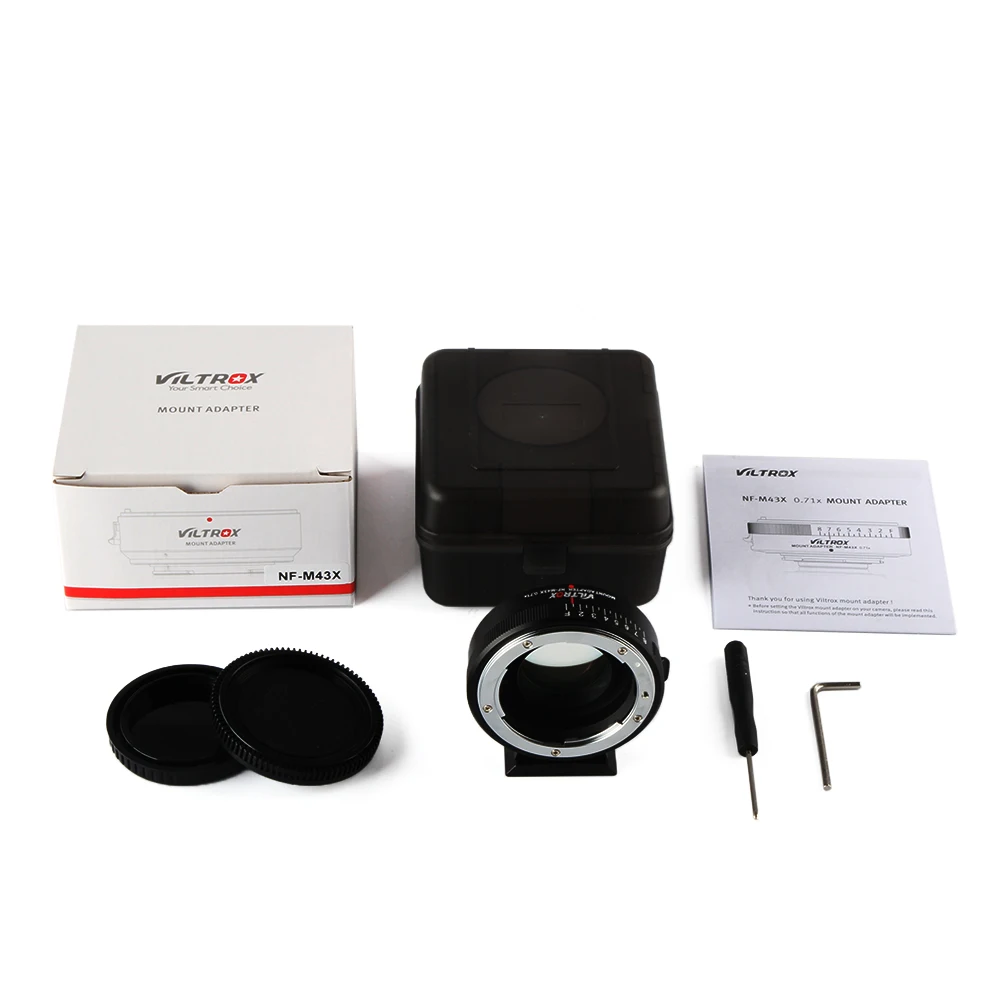 Viltrox NF-M43X Aperture Speed Booster Lens Adapter ring Focal Reducer Mount 0.71x for Nikon G D Lens to M4/3 Camera GH5 GH4 GF9
Viltrox NF-M43X Aperture Speed Booster Lens Adapter ring Focal Reducer Mount 0.71x for Nikon G D Lens to M4/3 Camera GH5 GH4 GF9