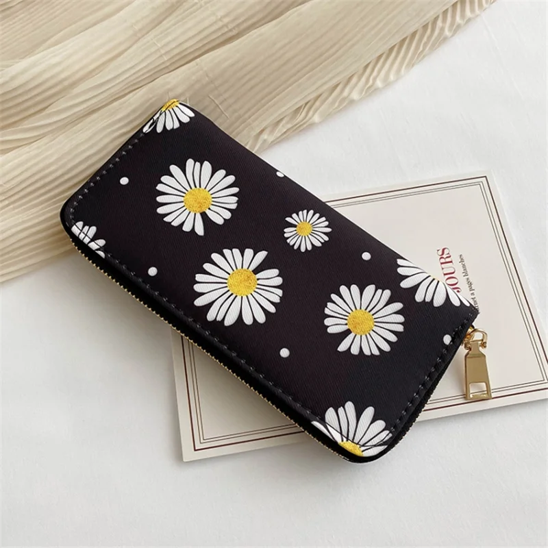 New Daisy Printing Women's Wallet High Capacity Fashion Zipper Clutch Bag Female Long Bag For Phone Card Holder Money Clip
New Daisy Printing Women's Wallet High Capacity Fashion Zipper Clutch Bag Female Long Bag For Phone Card Holder Money Clip