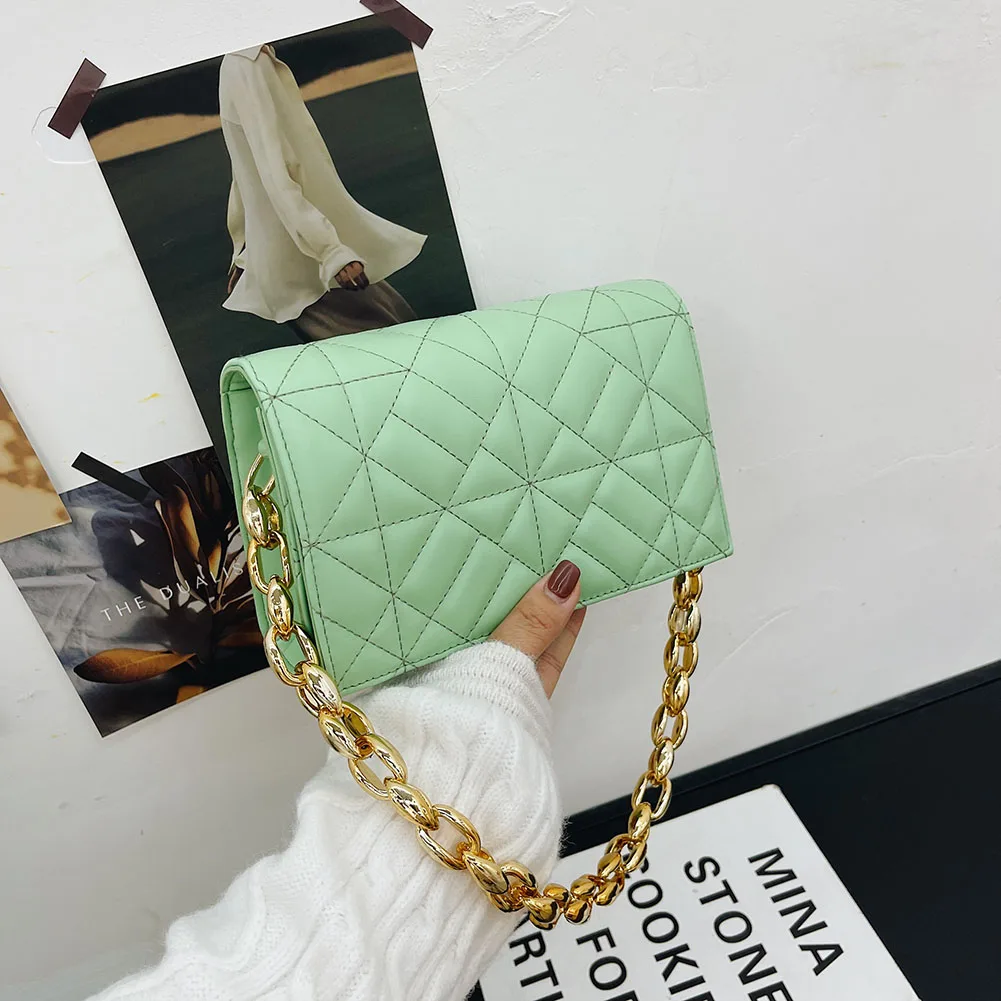 2021 Luxury Women's Shoulder Bags Female Thick Chain Quilted Underarm Bags Ladies Soft Pu Leather Clutch Bag Flap Hand Bag Purse
2021 Luxury Women's Shoulder Bags Female Thick Chain Quilted Underarm Bags Ladies Soft Pu Leather Clutch Bag Flap Hand Bag Purse