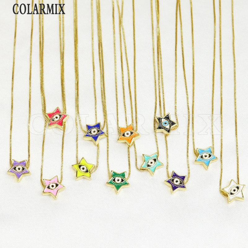 8 Pcs Enamel Eyes Charms Necklace Star Eyes Jewelry Necklace Jewelry Accessories Jewelry Necklace Gift 8616
8 Pcs Enamel Eyes Charms Necklace Star Eyes Jewelry Necklace Jewelry Accessories Jewelry Necklace Gift 8616