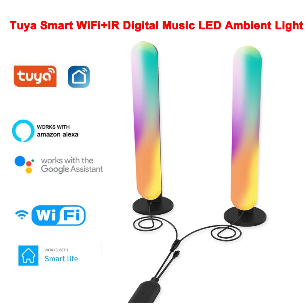 Tuya Smart WiFi+IR Digital Music LED Ambient Light Smart Atmosphere Floor Lamp Bar Works With Alexa Google Home For TV Room
Tuya Smart WiFi+IR Digital Music LED Ambient Light Smart Atmosphere Floor Lamp Bar Works With Alexa Google Home For TV Room