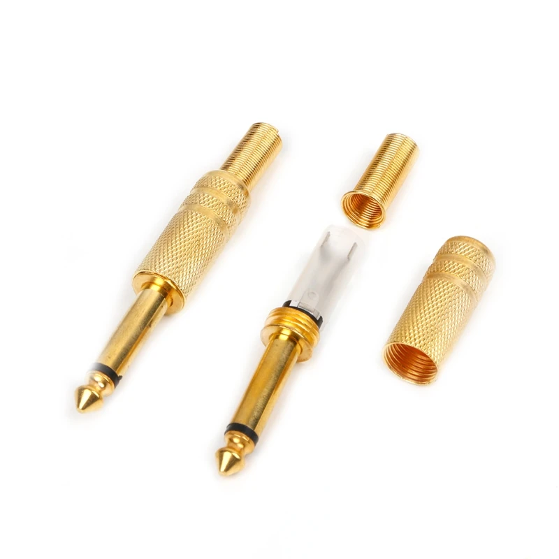 10 Pcs Gold Plated 6.35mm Male 1/4 Mono Jack Plug Audio Connector Soldering
10 Pcs Gold Plated 6.35mm Male 1/4 Mono Jack Plug Audio Connector Soldering