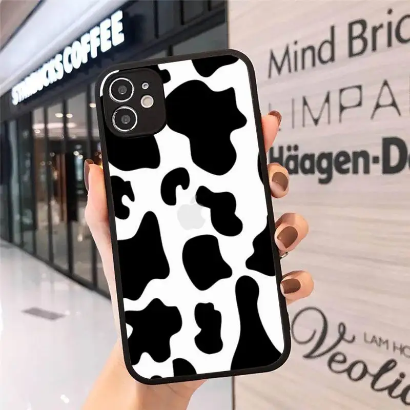 Phone Case For iPhone 12 11 Mini Pro XR XS Max 7 8 Plus X White Black Cow Symbol Pattern Print Matte transparent cover
Phone Case For iPhone 12 11 Mini Pro XR XS Max 7 8 Plus X White Black Cow Symbol Pattern Print Matte transparent cover