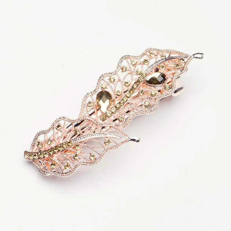 UXN488 Headgear hair clip leaf water drill spring clip hair ornament horse tail clip
UXN488 Headgear hair clip leaf water drill spring clip hair ornament horse tail clip