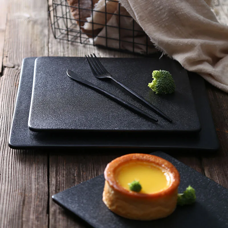 Square Black Dinner Plates Ceramic Creative Matte Solid Color Dinner Plates Fashion Simply Teller Set Kitchen Supplies DI50CJ
Square Black Dinner Plates Ceramic Creative Matte Solid Color Dinner Plates Fashion Simply Teller Set Kitchen Supplies DI50CJ