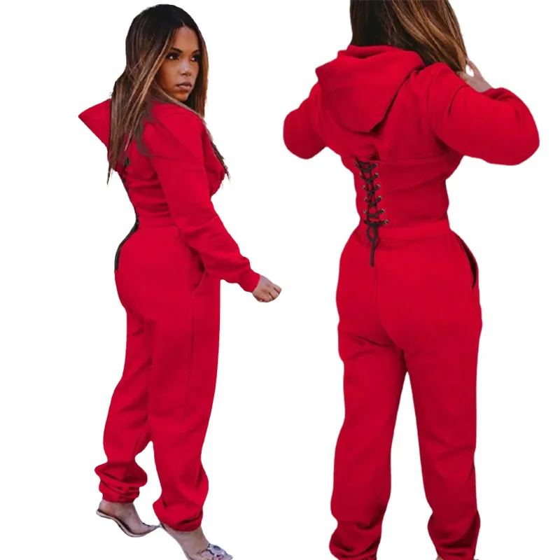 Sweat Suit Women 2 Piece Set Winter Clothes Hoodie Bandage Back Top Sweatpants Pencil Pants Jogger Outfit Wholesale Dropshipping
Sweat Suit Women 2 Piece Set Winter Clothes Hoodie Bandage Back Top Sweatpants Pencil Pants Jogger Outfit Wholesale Dropshipping