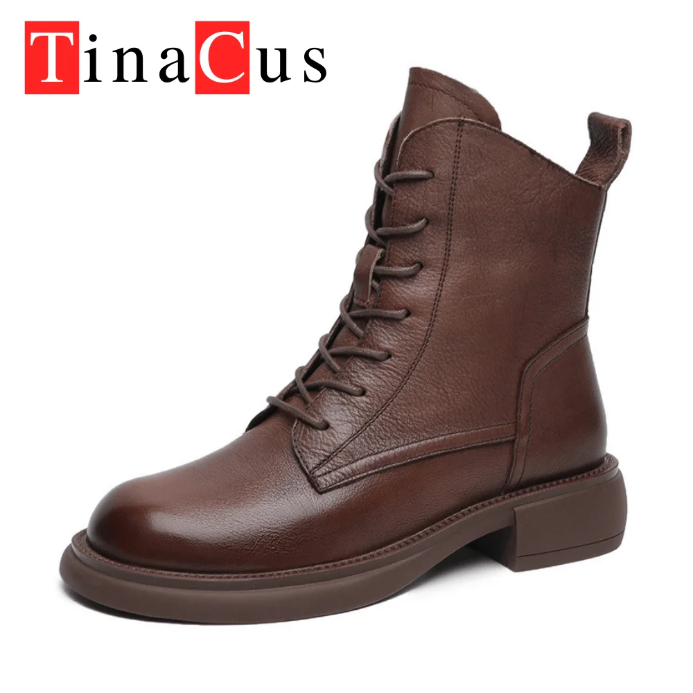 TinaCus Genuine Leather Martin Boots for Women British Style 2021 Brand New Round Toe Side Zipper Fashion Wedges Booties Shoes
TinaCus Genuine Leather Martin Boots for Women British Style 2021 Brand New Round Toe Side Zipper Fashion Wedges Booties Shoes