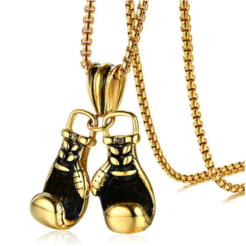 New popular Pendant Boxing gloves Pendant Necklace Gothic retro sports titanium steel Jewelry mini fight personality gift
New popular Pendant Boxing gloves Pendant Necklace Gothic retro sports titanium steel Jewelry mini fight personality gift