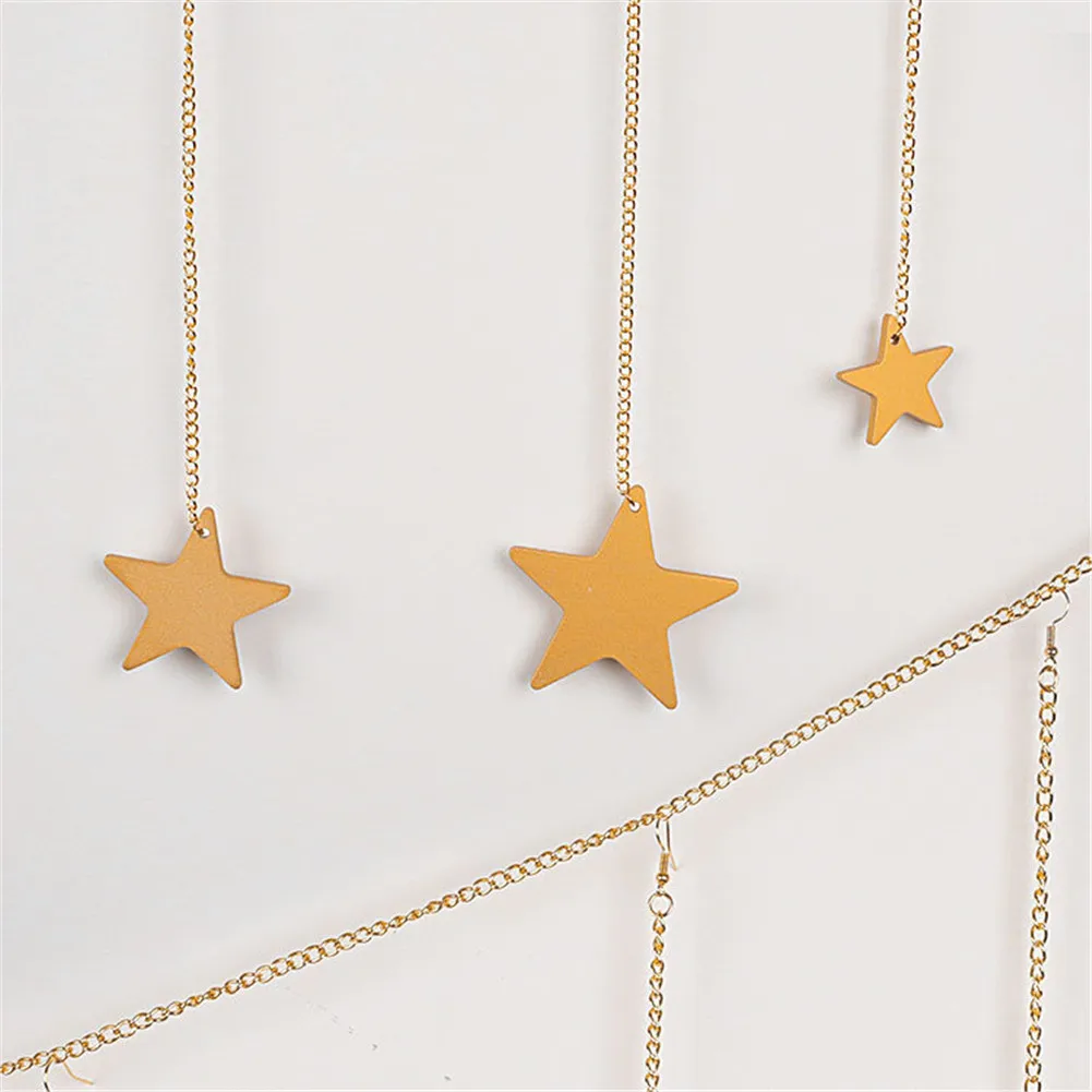 Wood Stars Garland Chains for Dorm Decor ,Wall Art Decoration for Home Office Nursery Room Dorm Living Room Bedroom (Gold)
Wood Stars Garland Chains for Dorm Decor ,Wall Art Decoration for Home Office Nursery Room Dorm Living Room Bedroom (Gold)