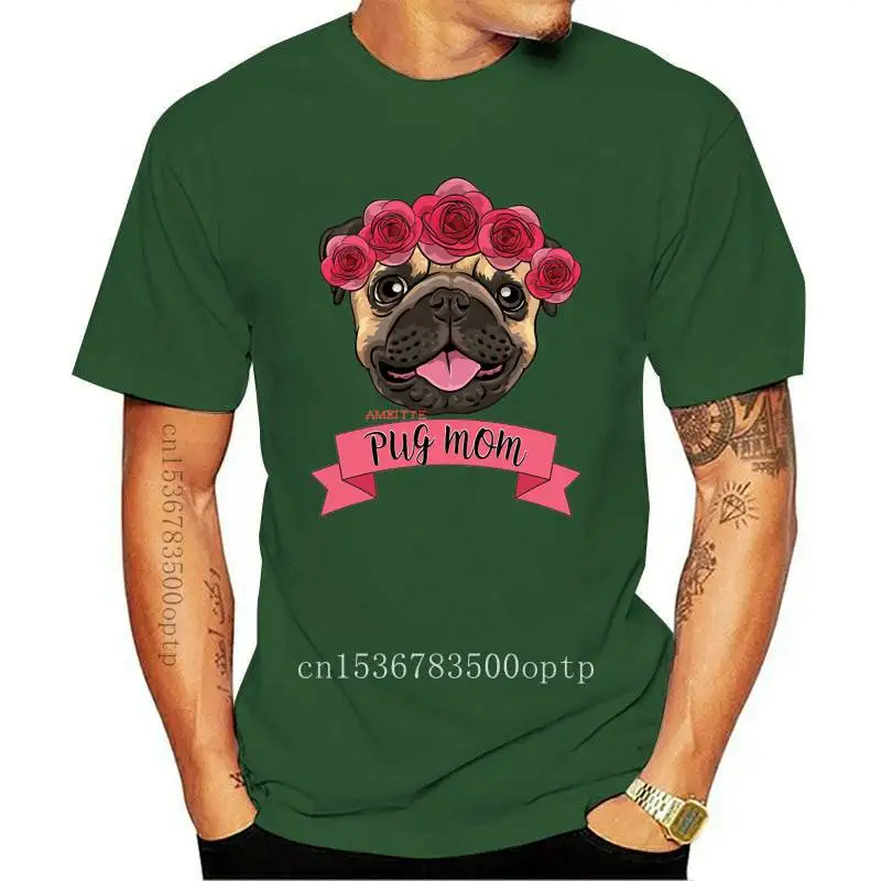 New 2021 Summer Cute Women Short Sleeve Pug Mom Flower Crown Print T-Shirt Girl Casual Tops 2021 Cool Fashion Woman Tees
New 2021 Summer Cute Women Short Sleeve Pug Mom Flower Crown Print T-Shirt Girl Casual Tops 2021 Cool Fashion Woman Tees