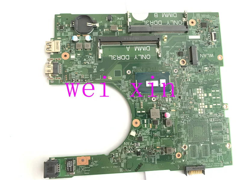 Материнская плата для ноутбука DELL Inspiron 3458 3558 Core SR27G i3-5005U материнская 0MY4NH 14216-1 |