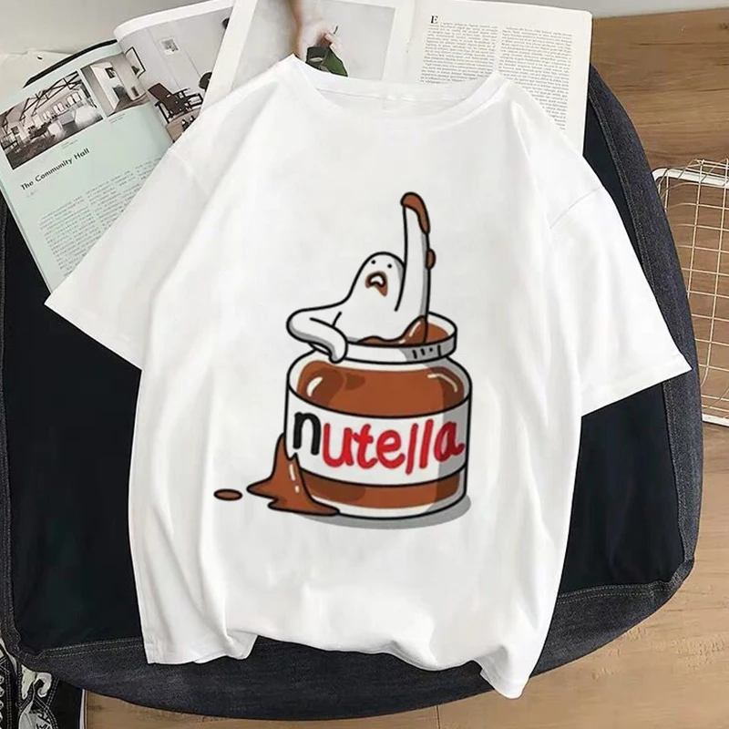 Korea Fashion White Tops Female T Shirt Tee Nutella Nutella Cute Print T-shirt Women Harajuku Aesthetic Streetwear Casual Tshirt
Korea Fashion White Tops Female T Shirt Tee Nutella Nutella Cute Print T-shirt Women Harajuku Aesthetic Streetwear Casual Tshirt