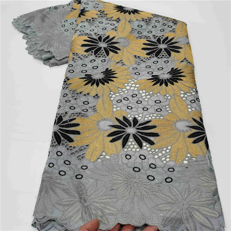 Latest African 100% Cotton Swiss Lace Fabric High Quality 5yards Embroidery Swiss Voile Lace in Switzerland for Dress h67-6
Latest African 100% Cotton Swiss Lace Fabric High Quality 5yards Embroidery Swiss Voile Lace in Switzerland for Dress h67-6