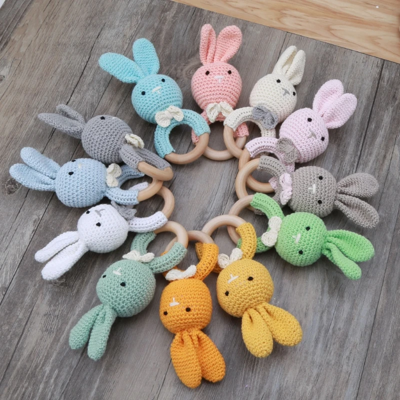 1PC Baby Rattle Toys Rabbit Crochet Wooden Teething Ring Baby Teether Cot Hanging Toy
1PC Baby Rattle Toys Rabbit Crochet Wooden Teething Ring Baby Teether Cot Hanging Toy
