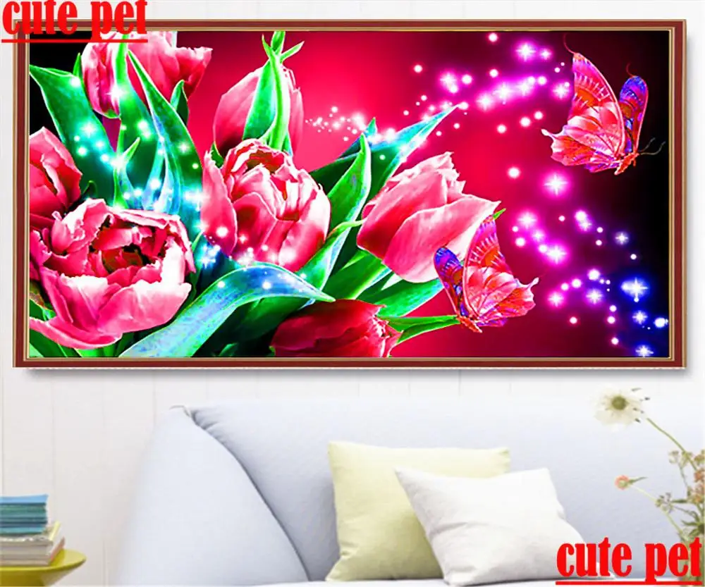 Large DIY Full square diamond puzzle Tulip butterfly 5D diamond embroidery diamond painting Cross Stitch Rhinestone mosaic
Large DIY Full square diamond puzzle Tulip butterfly 5D diamond embroidery diamond painting Cross Stitch Rhinestone mosaic