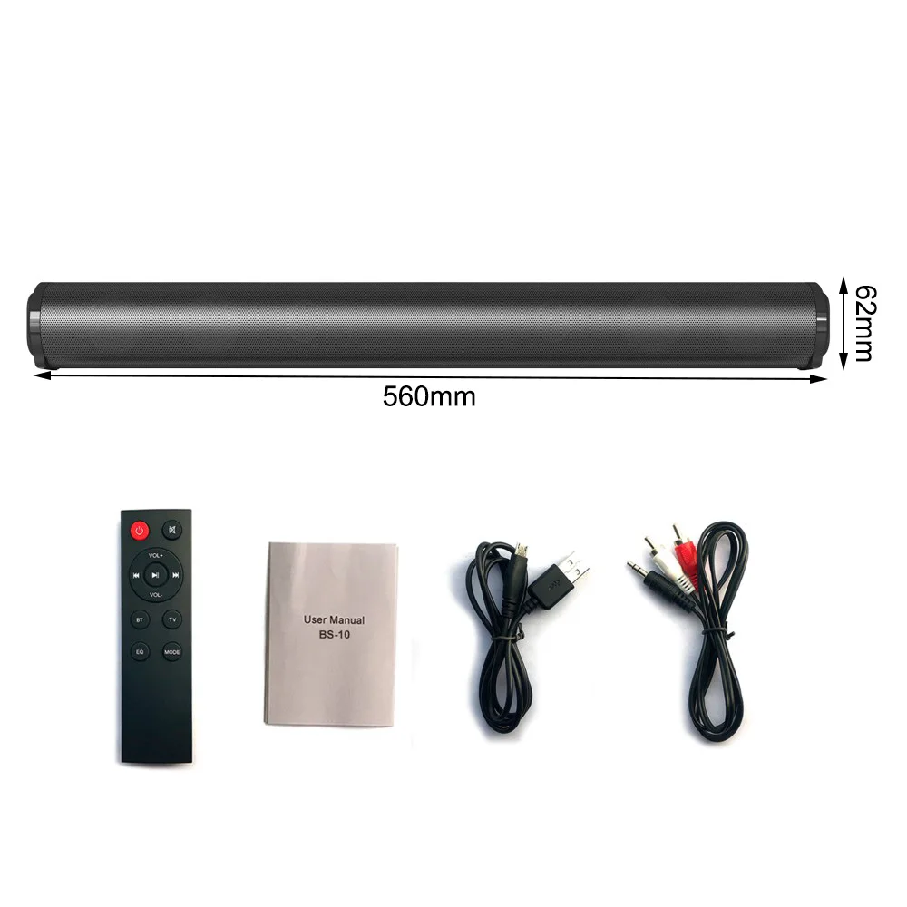 BS-10 Bluetooth 5.0 Speaker Music Surround Stereo Soundbar Subwoofer with Remote Control TV Home Theater
BS-10 Bluetooth 5.0 Speaker Music Surround Stereo Soundbar Subwoofer with Remote Control TV Home Theater