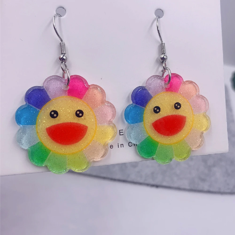Cartoon Cute Resin Earrings Colorful Sunflower Drop Earrings for Girls Women Children Birthday Gift Lovely Jewelry
Cartoon Cute Resin Earrings Colorful Sunflower Drop Earrings for Girls Women Children Birthday Gift Lovely Jewelry