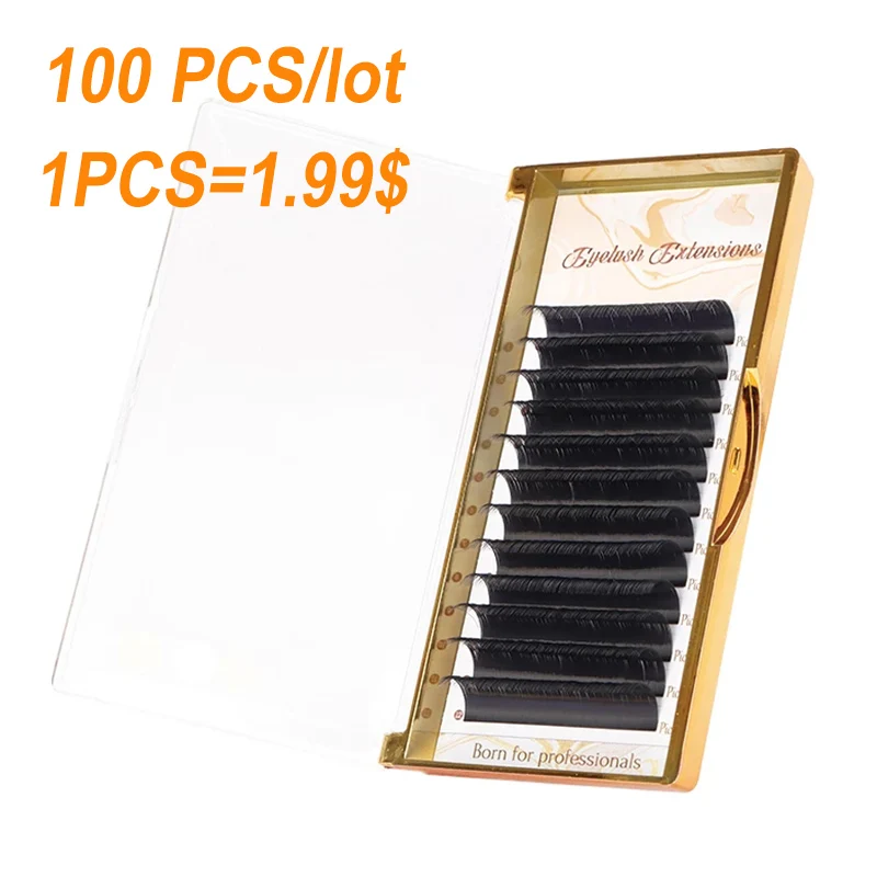 100PCS Faux Mink Eyelashes Individual Eyelash Extension Russian Soft Silk Lash Thickness False Eyelash Professional Makeup Tool
100PCS Faux Mink Eyelashes Individual Eyelash Extension Russian Soft Silk Lash Thickness False Eyelash Professional Makeup Tool
